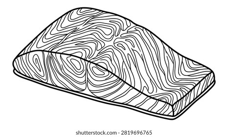 Outline fish meat for culinary use.