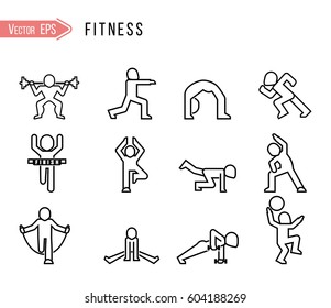Outline Fitness icons