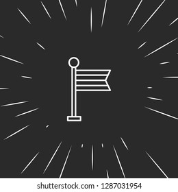 Outline flag icon illustration isolated vector sign symbol