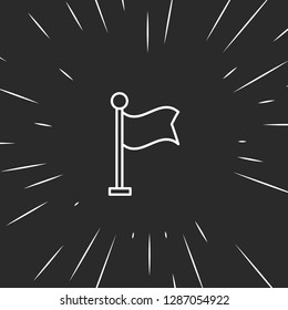 Outline flag icon illustration isolated vector sign symbol