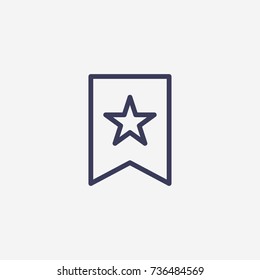 Outline flag  icon illustration vector symbol