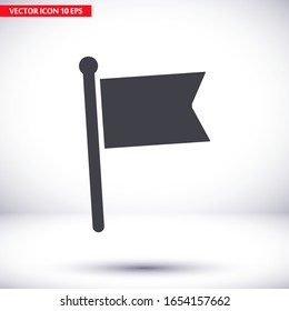 Outline flag icon, isolated on attachment, flag logo, user interface. Editable barcode flag. Vector illustration. EPS10 flag.