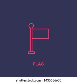 Outline flag icon.flag vector illustration. Symbol for web and mobile
