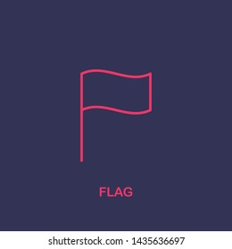 Outline flag icon.flag vector illustration. Symbol for web and mobile