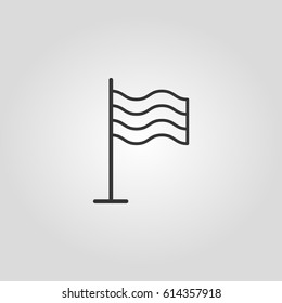 Outline flag  web icon ilustration vector symbol