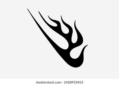 outline flame doodle vector image