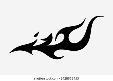 outline flame doodle vector image