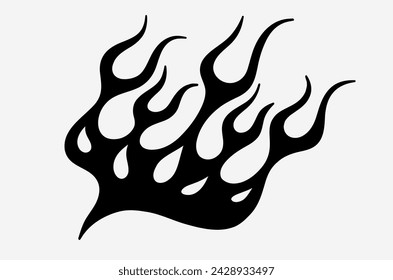 outline flame doodle vector image