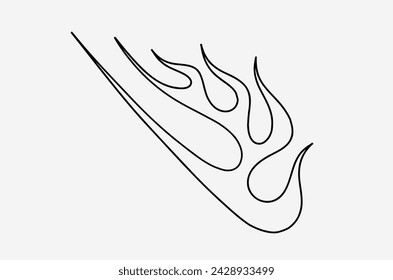 outline flame doodle vector image