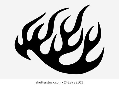 outline flame doodle vector image