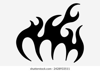 outline flame doodle vector image