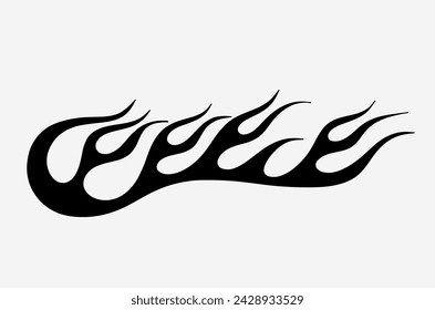 outline flame doodle vector image