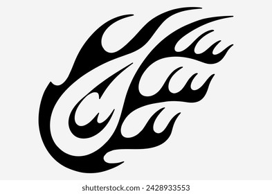 outline flame doodle vector image