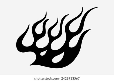 outline flame doodle vector image