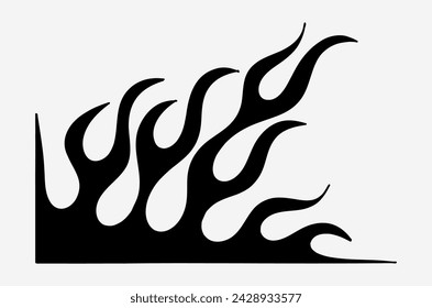 outline flame doodle vector image