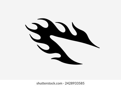 outline flame doodle vector image