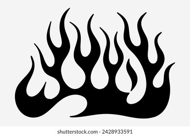 outline flame doodle vector image