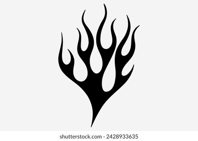 outline flame doodle vector image