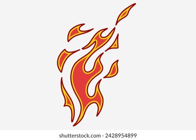 outline flame doodle vector image