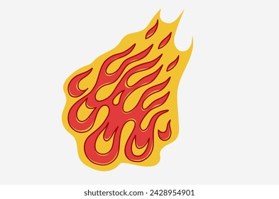 outline flame doodle vector image