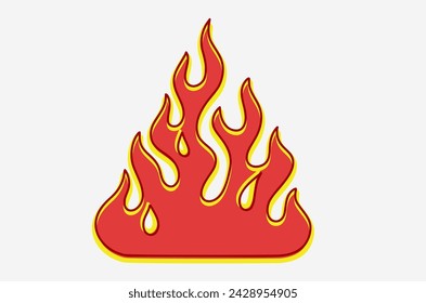 outline flame doodle vector image