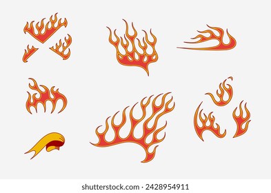 outline flame doodle vector image