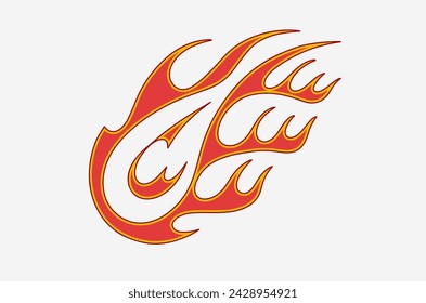 outline flame doodle vector image