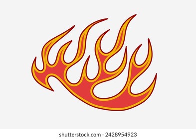 outline flame doodle vector image