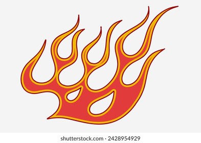 outline flame doodle vector image