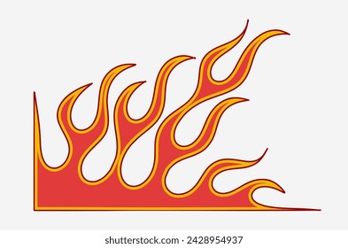 outline flame doodle vector image