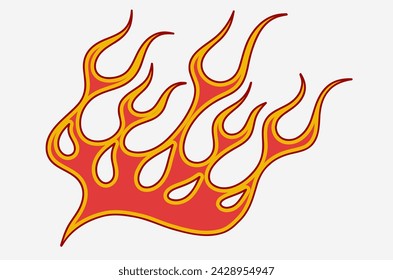 outline flame doodle vector image