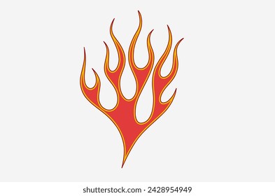 outline flame doodle vector image