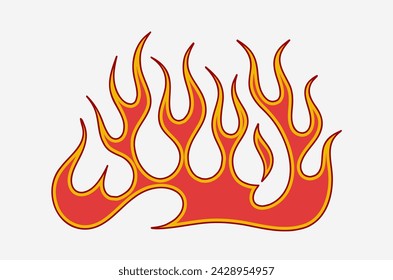 outline flame doodle vector image