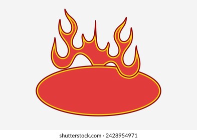 outline flame doodle vector image