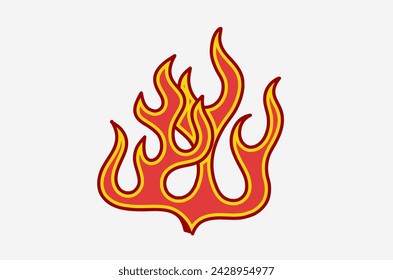 outline flame doodle vector image