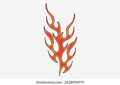 outline flame doodle vector image