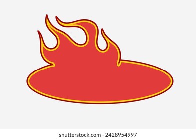 outline flame doodle vector image