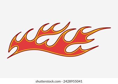 outline flame doodle vector image