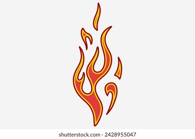 outline flame doodle vector image