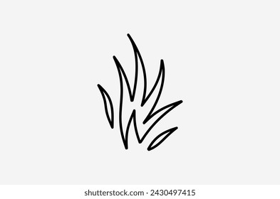 outline flame doodle vector image