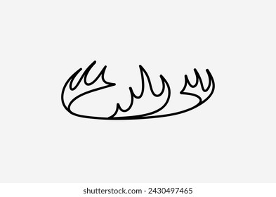 outline flame doodle vector image