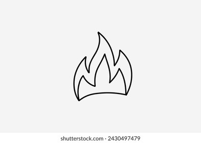 outline flame doodle vector image