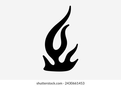 outline flame doodle vector image