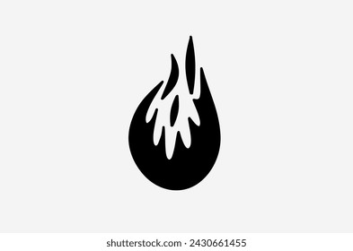 outline flame doodle vector image