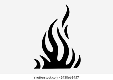 outline flame doodle vector image