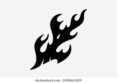 outline flame doodle vector image