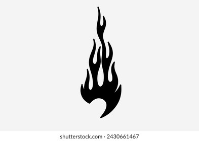 outline flame doodle vector image