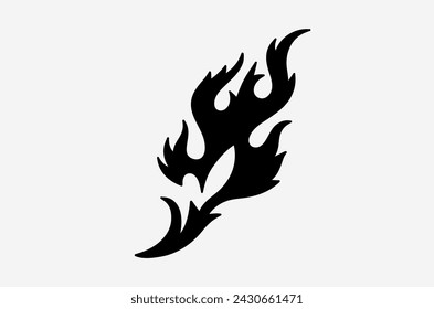 outline flame doodle vector image