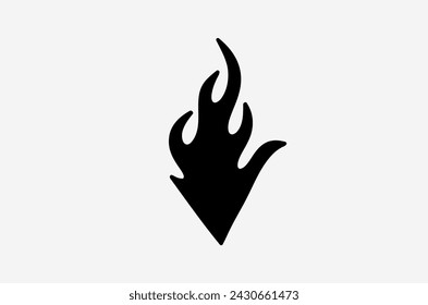 outline flame doodle vector image