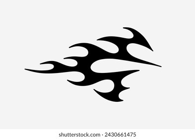 outline flame doodle vector image